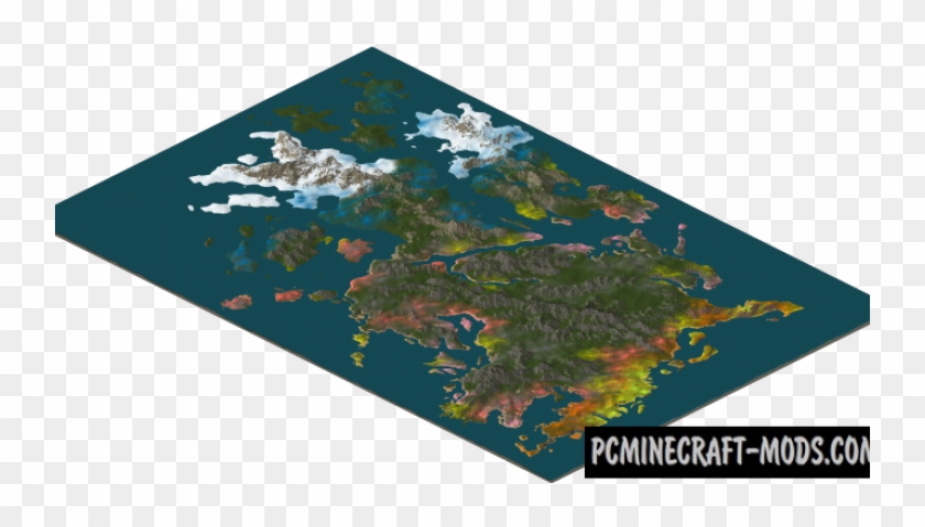 Large Island Map For Minecraft - Map Clipart