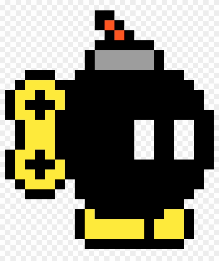 Bob Omb Pixel Art , Png Download - Deadpool Logo Pixel Art Clipart