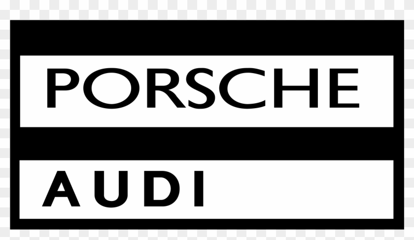 Porsche Audi Logo Png Transparent - Black-and-white Clipart #4849263