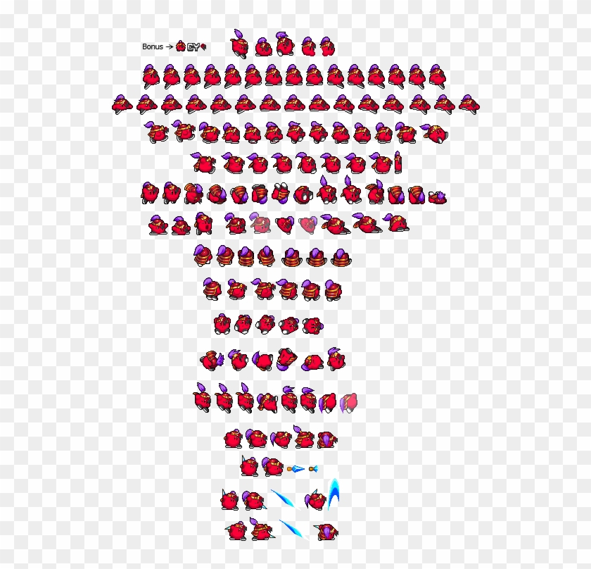 August 26th, 2011, - Red Kirby Sprite Sheet Clipart #4849444