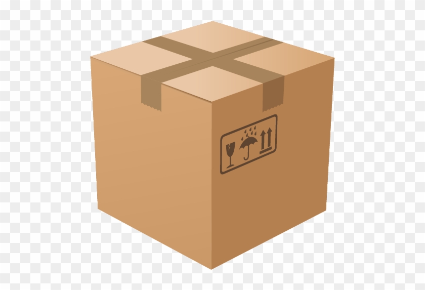 Packaging Vector Cardboard - Cartoon Cardboard Box Png Clipart #4849485
