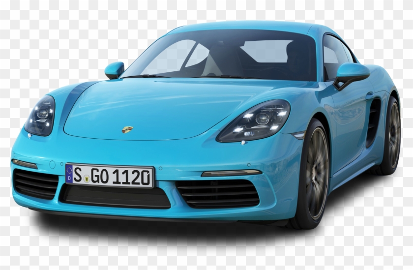 Porsche 718 Cayman S Blue Car - Porsche Cayman 718 2017 Clipart #4849526