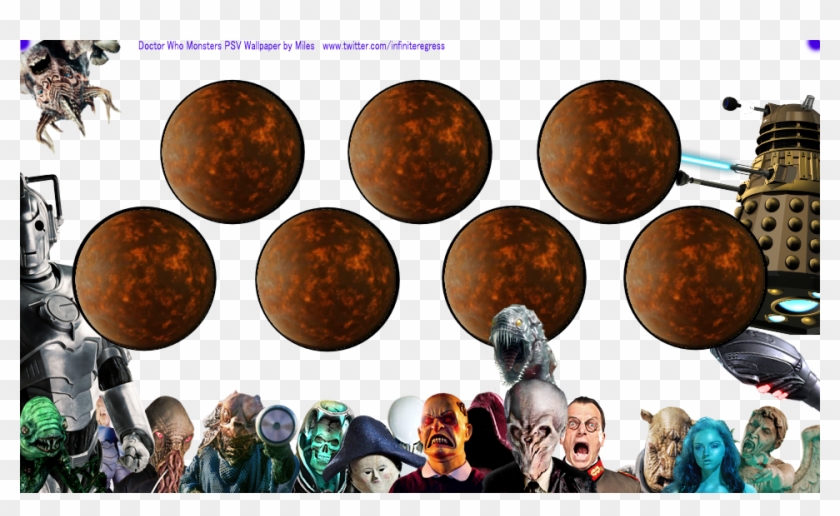 Ps Vita Doctor Who Monsters 'dynamic' Wallpaper Photo - Circle Clipart #4850359