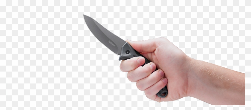 Kershaw Knife - Hand With Knife Png Clipart