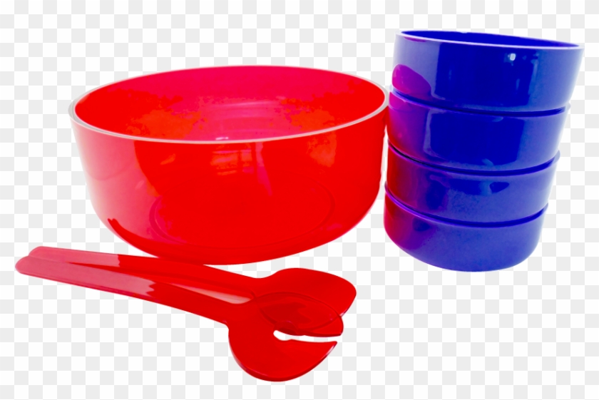 Combo Ensaladera, Cucharas Y Platos - Plato Vaso Y Cuchara Png Clipart #4850627