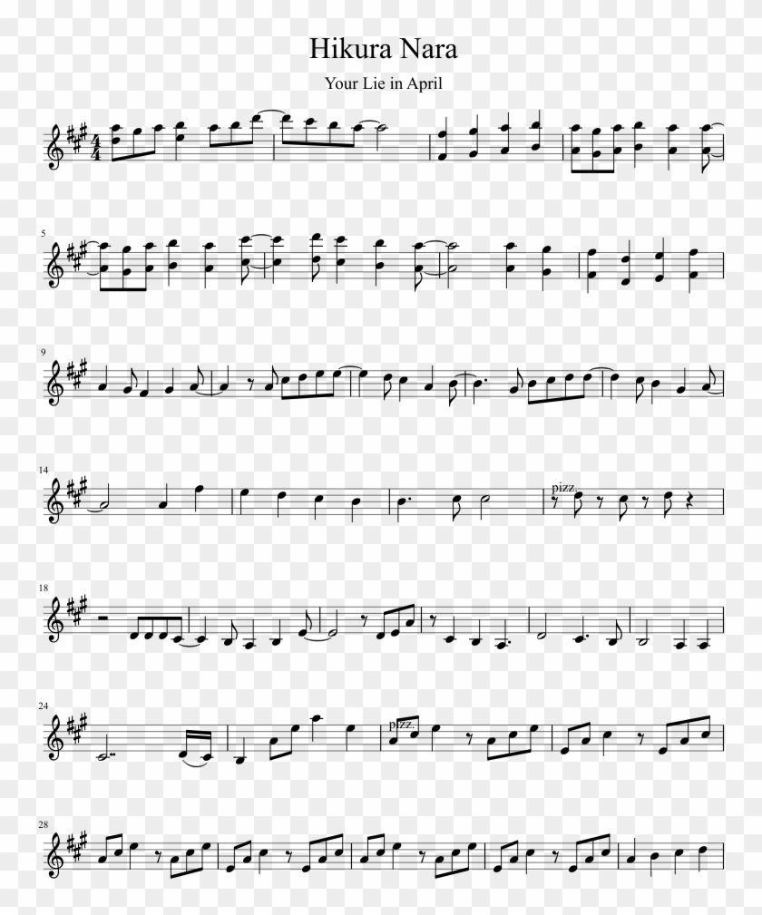 Your Lie In April - Danse Macabre Cello Sheet Music Clipart