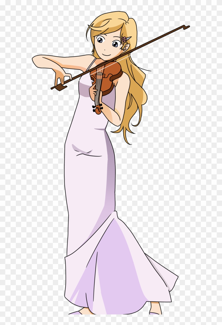 Kaori From Your Lie In April - Cartoon Clipart #4850857