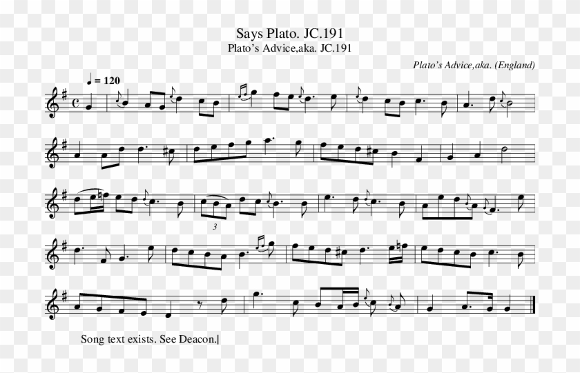 Listen To Plato's Advice,aka - Irish Volunteer Sheet Music Clipart #4850858
