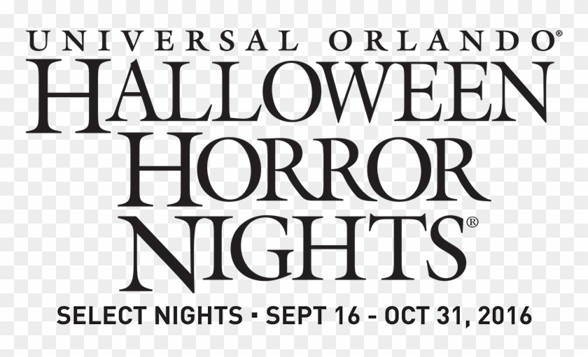 Universal Orlando Halloween Horror Nights 26 - Calligraphy Clipart #4850925