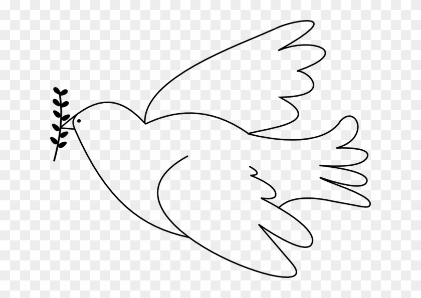 Dove Outline Template - Printable Dove Clipart
