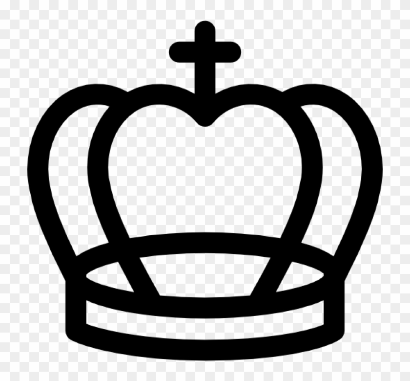 Crown Outline - Coroa Com Cruz Desenho Clipart