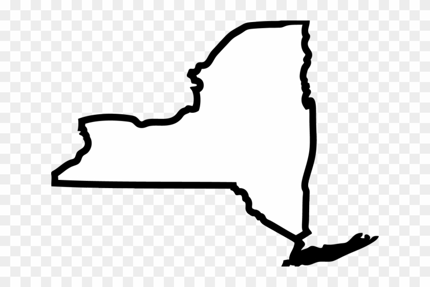 New York Clipart Outline - New York City State Outline - Png Download #4851202