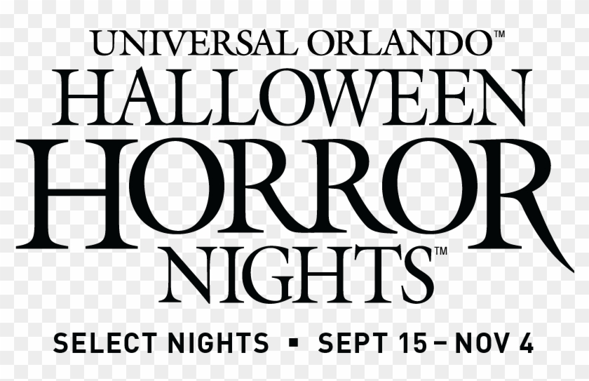 Universal Orlando Now Opens In The Evening For Select - Halloween Horror Nights Logo Clipart #4851290