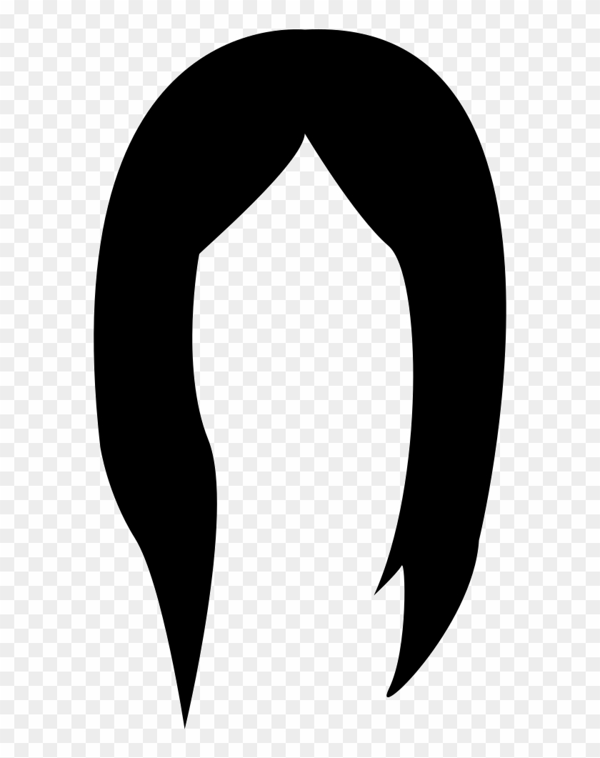 Hair Wig Long And Black Shape Comments , Png Download Clipart