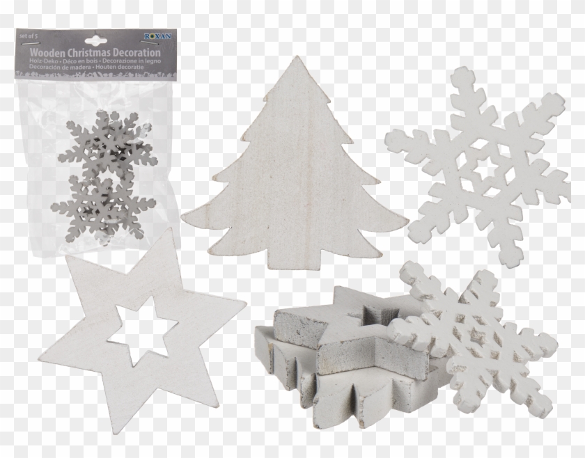 White Wooden Decoration - Christmas Ornament Clipart #4852126