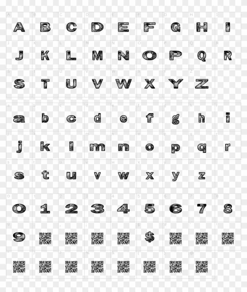 Font Characters - 3 By 5 Pixel Font Clipart