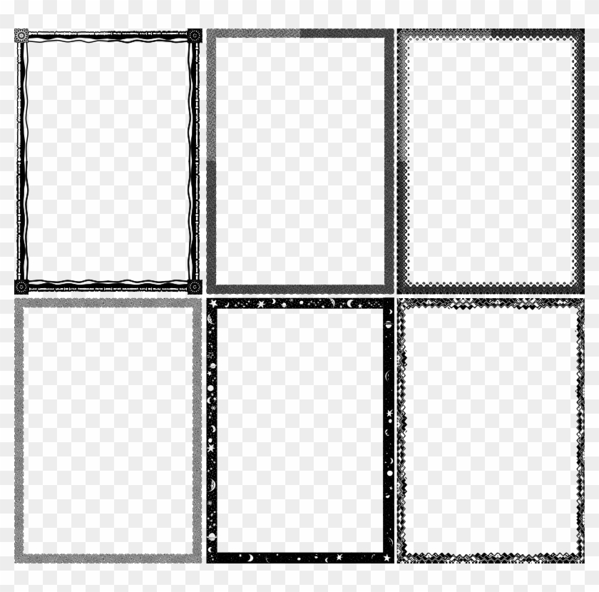 Border Ornament Clip Art Download - Monochrome - Png Download #4853522