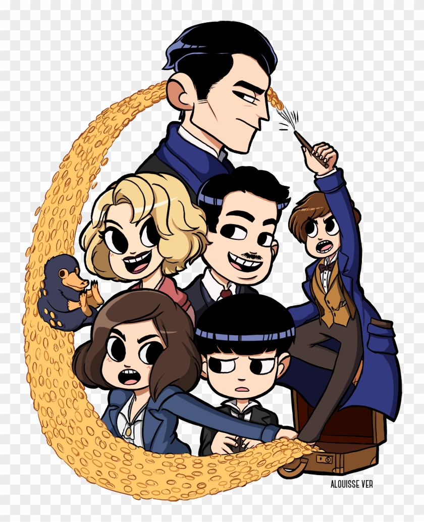 Newt Scamander Vs The World By Alouisse [©2017] - Cartoon Clipart