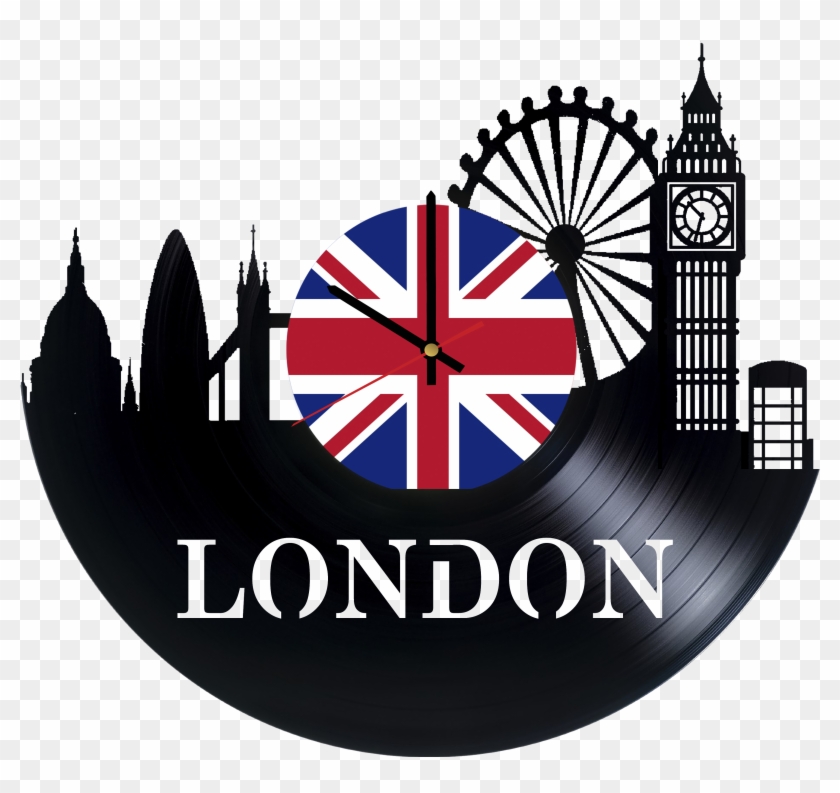 Skyline Clipart Clock London - London Silhouette London Eye - Png Download #4854709