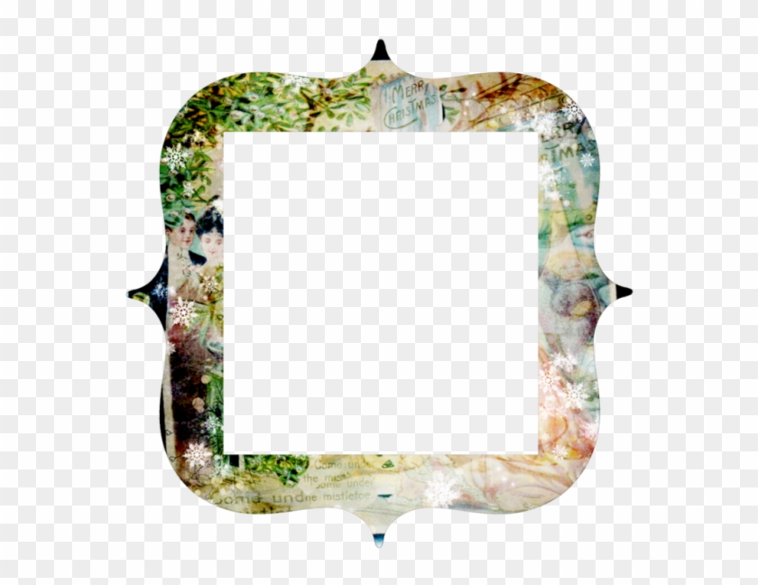 Vintage Christmas Frame Png - Platter Clipart