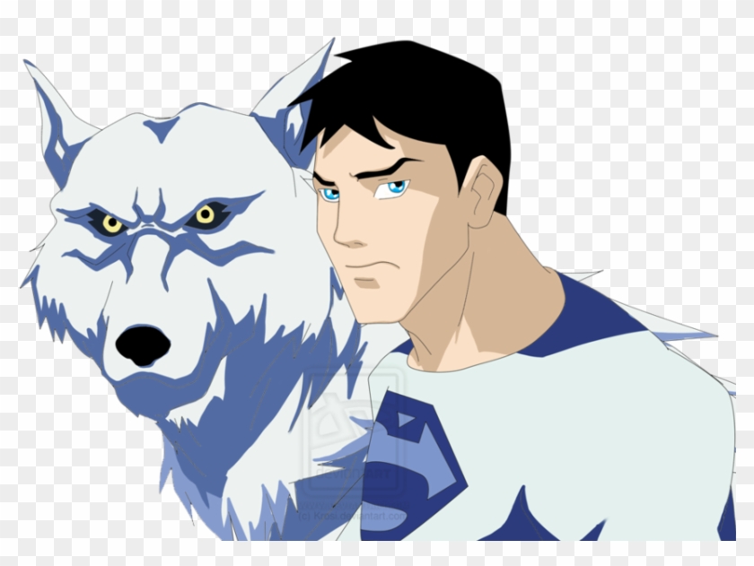Young Justice Wolf And Superboy - Superboy Justicia Joven Clipart #4855393