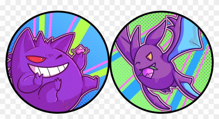 Pokemon Icon Gengar And Crobat - Gengar Profile Clipart