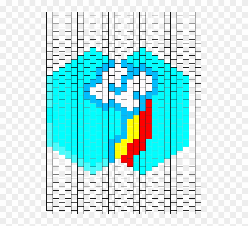 Rainbow Dash Cutiemark Mask Bead Pattern - Colorful Kandi Mask Patterns Clipart