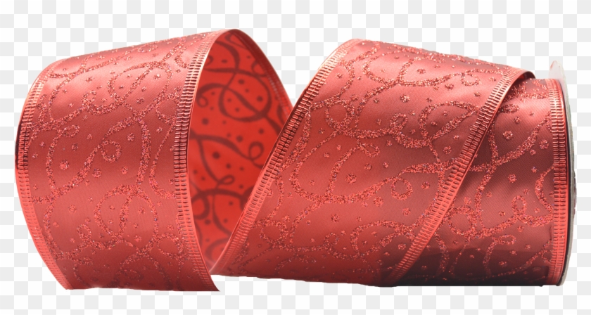 Cinta Satín Con Escarcha Rojo/rojo - Leather Clipart #4859083