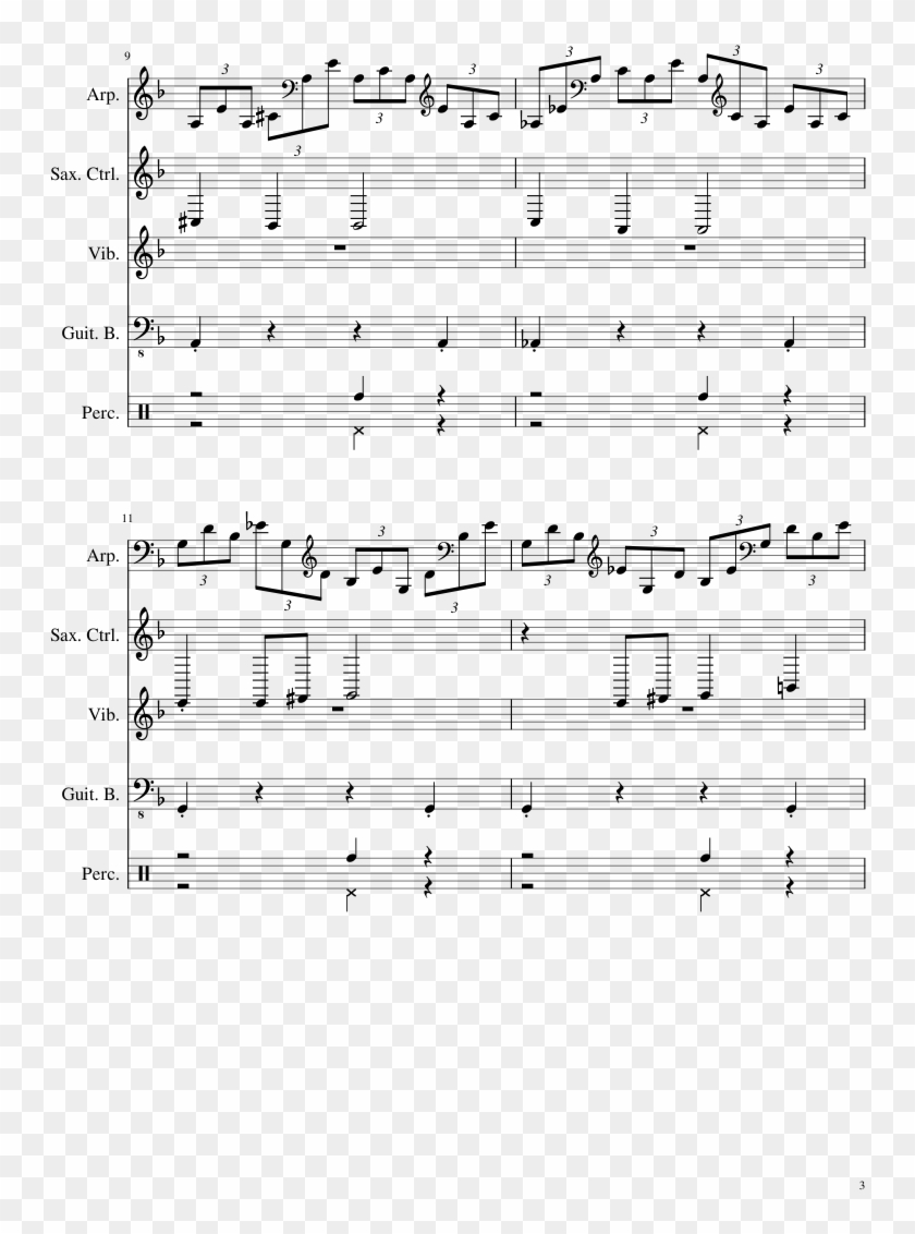 Lg-33154686 Sheet Music 3 Of 9 Pages - Music Clipart