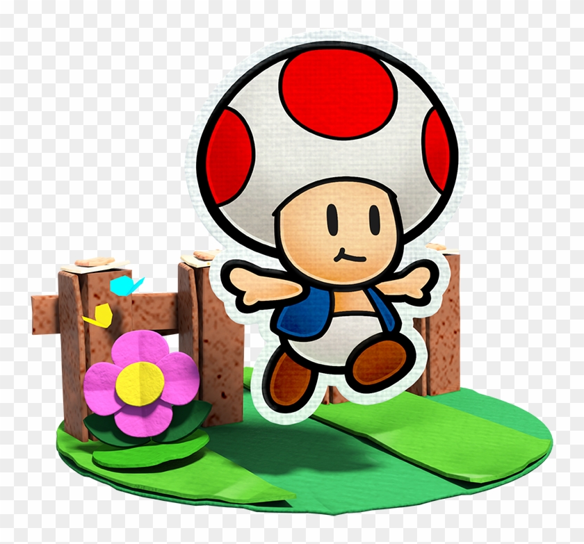 Paper Mario - Paper Mario Color Splash Toad Png Clipart