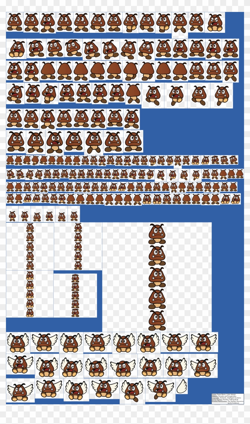 Click For Full Sized Image Goomba And Paragoomba - Paper Mario Color Splash Paragoomba Clipart #4859530