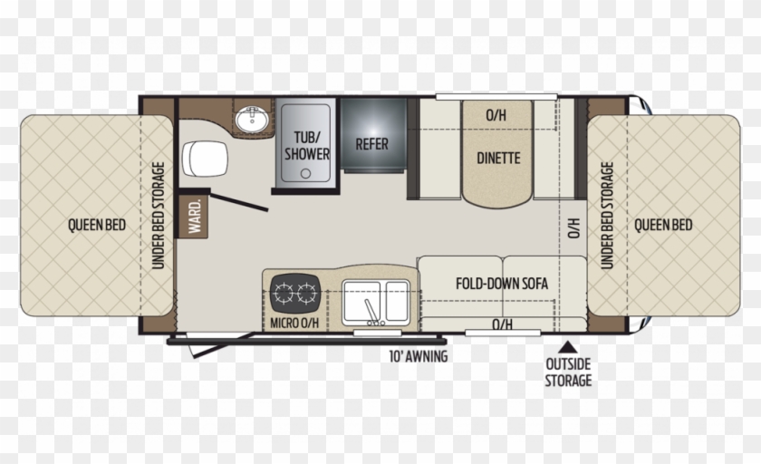 2020 Bullet Crossfire 1650ex Floor Plan Img - Caravan Clipart