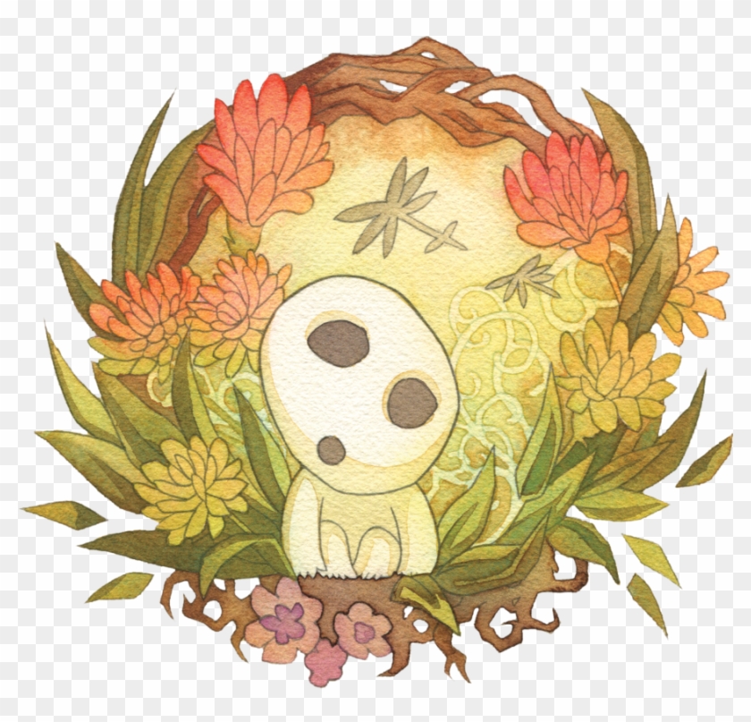 Forest Spirit Mononoke Art Clipart #4859840