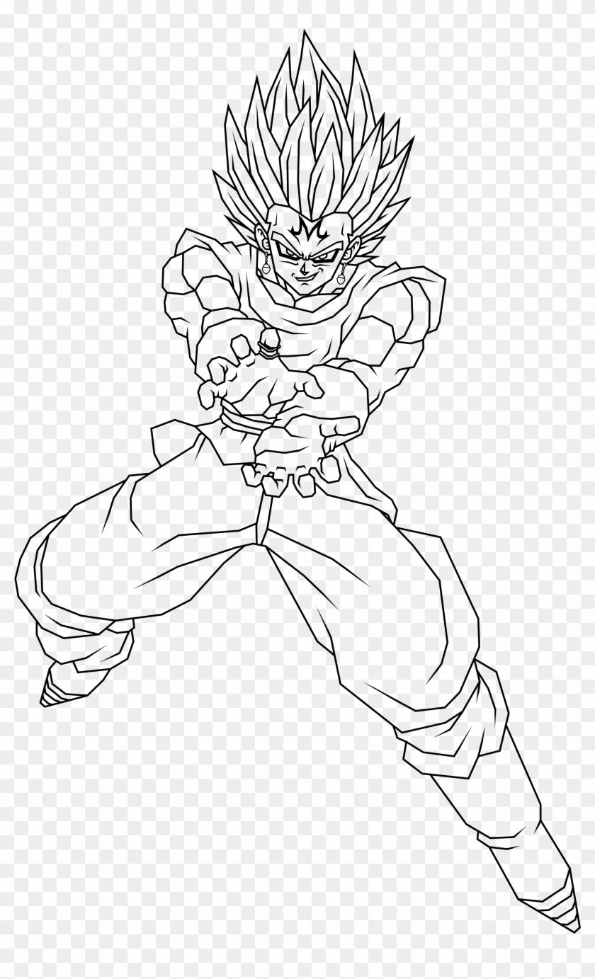 75 Gogeta Coloring Pages Number Coloring Sheets - Gogeta Black And White Clipart