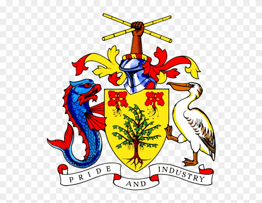 Barbados Coat Of Arms - Coat Of Arms Of Caribbean Countries Clipart
