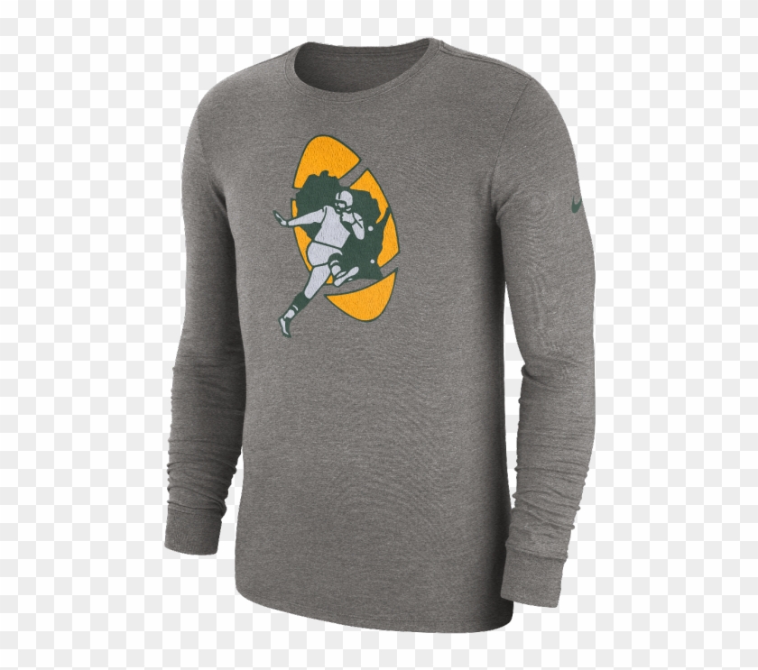 Green Bay Packers Long Sleeve Tri-historic Crackle - Green Bay Packers Clipart #4860672