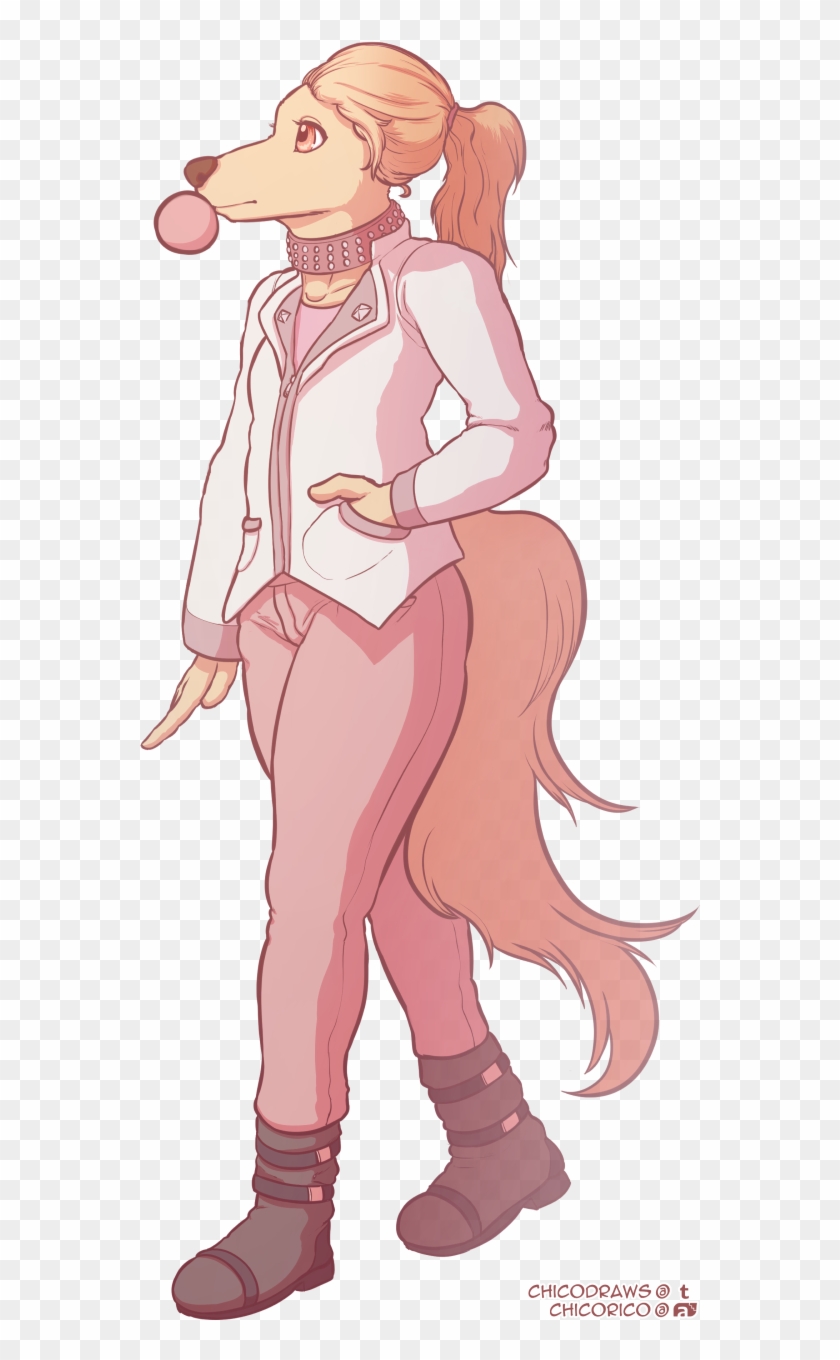 Pretty Ponytail Pup - Cartoon Clipart #4860756