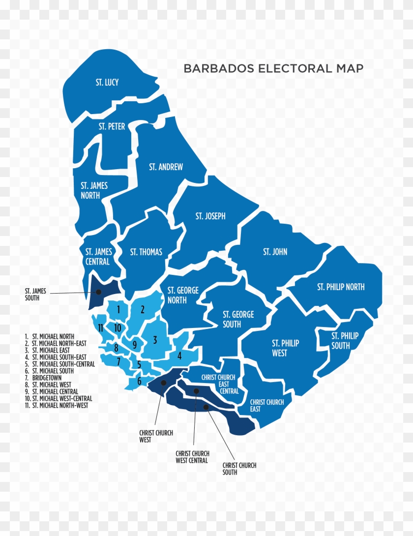 Barbados General Election Results 2018 - St Joseph Barbados Map Clipart #4861170