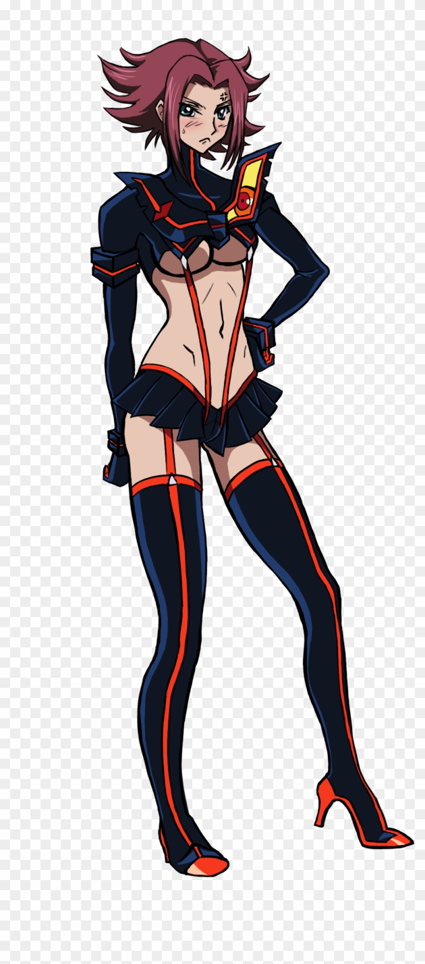 Kallen From Code Geass In Senketsu From Kill La Kill - Code Geass Kallen X Reader Clipart #4861181