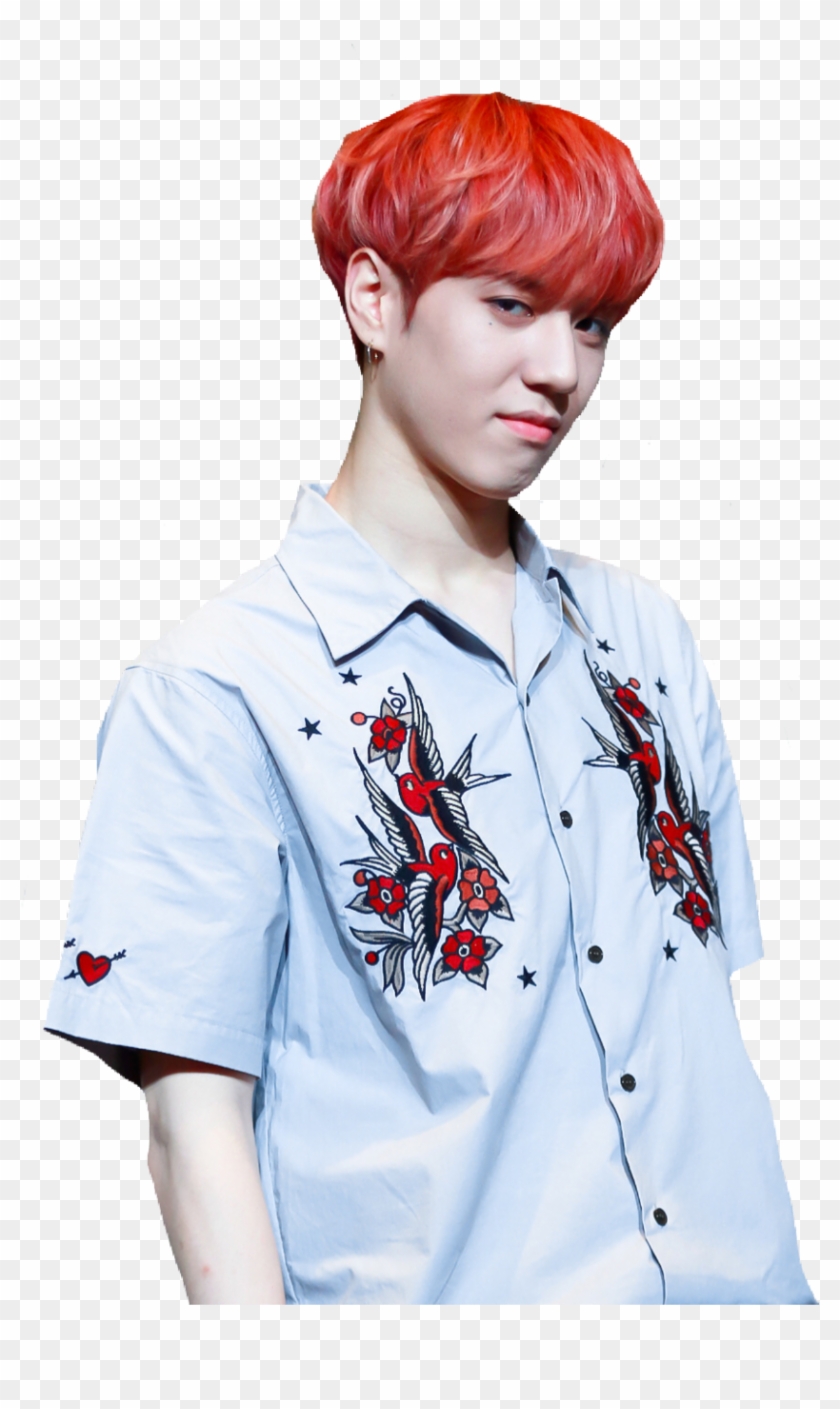 Yugyeom Christmas , Png Download - Yugyeom Red Hair Hd Clipart