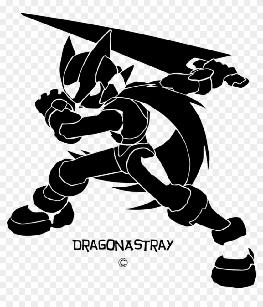 Megaman Vector - Megaman Zero Black And White Clipart #4862842