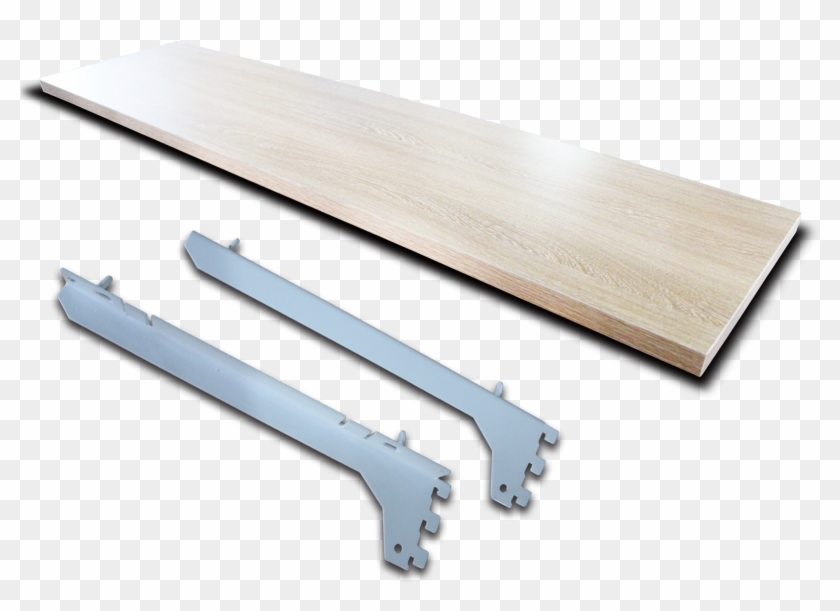 23766-wood Shelf C/w Bracket Racking Parts And Accessories - Table Clipart