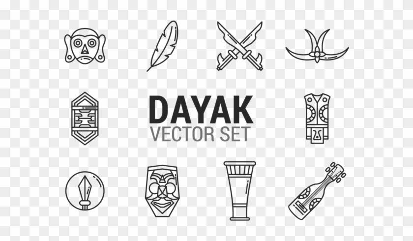 Dayak Icons Vector - Dayak Tribe Png Clipart #4863131