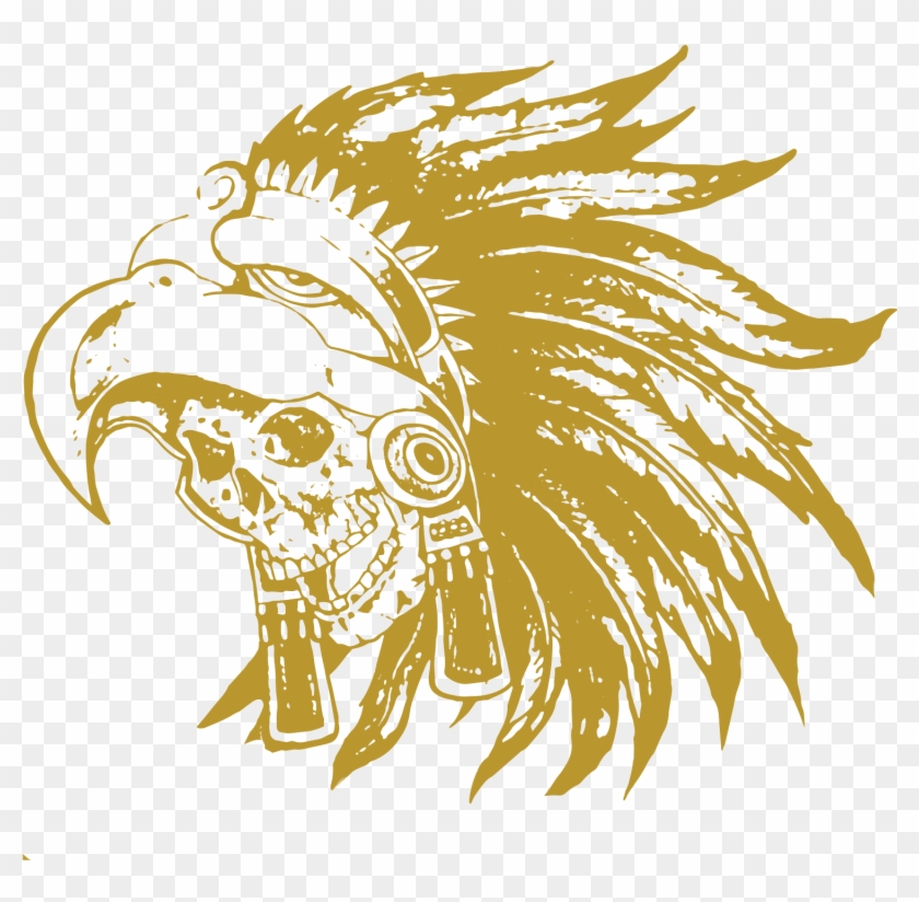 Aztec Skull Graphic - Illustration Clipart #4863271