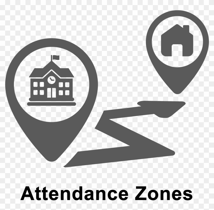 Attendance Zones Button Transportation - Emblem Clipart #4863764
