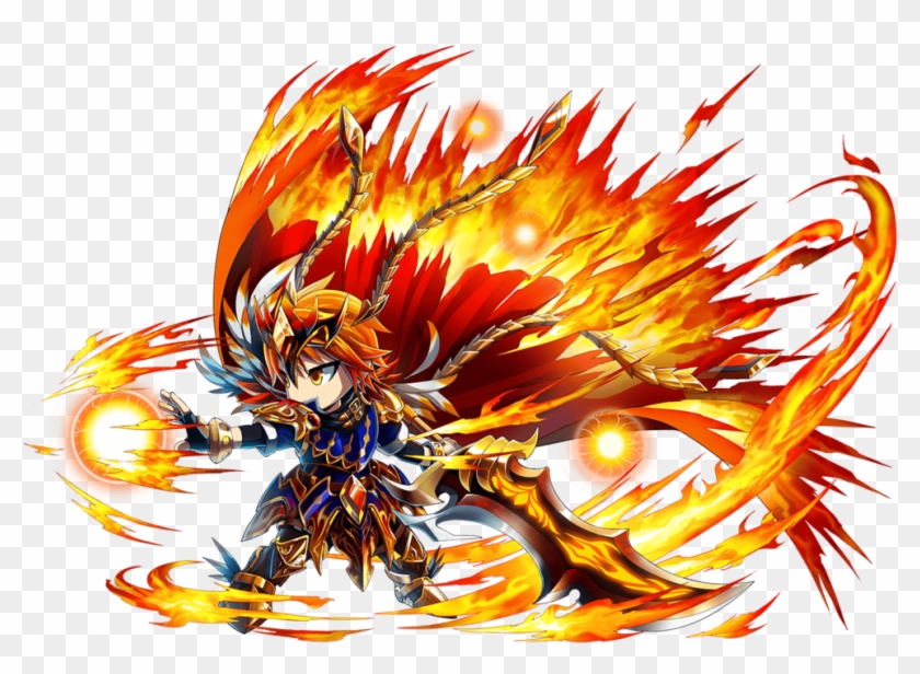This Is Red Swordsman Farlon From Brave Frontier - Summoners War Sky Arena Png Clipart #4863886