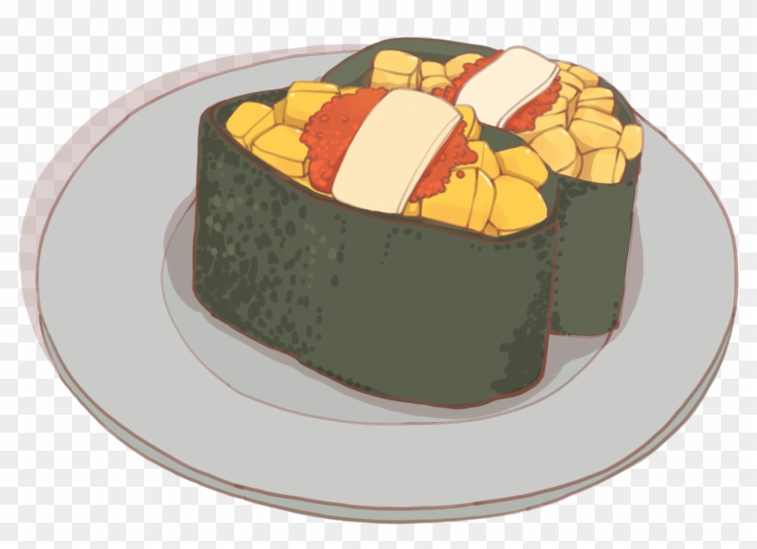 Hand Painted Food Sushi Warship Rolls Png And Psd - Food Clipart #4864621
