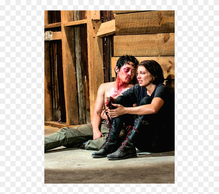 Female Action Heroes Hero Maggie Greene The Walking - Twd Lauren Cohan And Steven Yeun Clipart