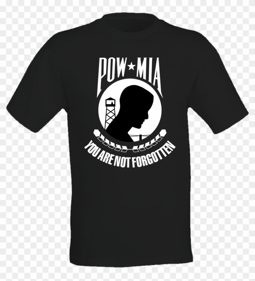 Pow Mia Front T-shirt - Pow Mia Flag Clipart #4864976