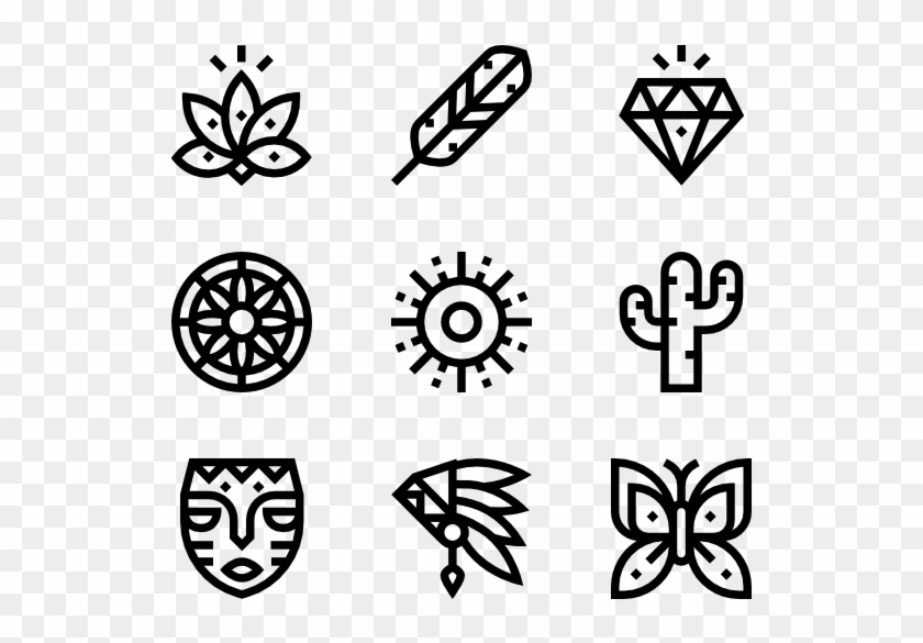 Boho - Dog Line Icon Clipart
